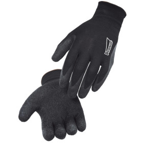Gants polyester enduits latex finition crêpée jauge 13 noir - Singer Safety