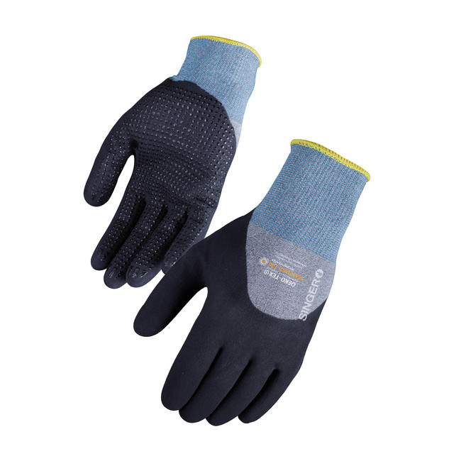 Gants de protection à picots 3/4 enduits nitrile jauge 15 - Singer Safety