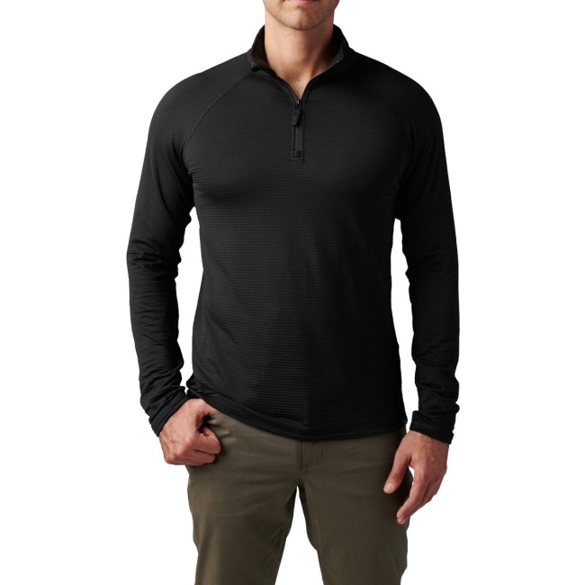 Koszula męska STRATOS 1/4 zip czarna - 5.11 Tactical