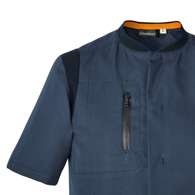 Veste manches courtes Chill homme marine lavé - Molinel