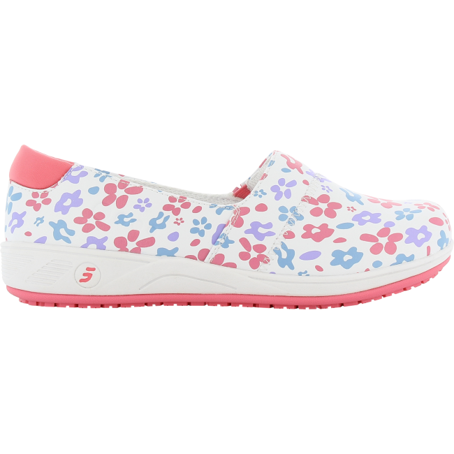 Ballerines de travail Sophie O1 ESD SRC rose motif - Safety Jogger Professional