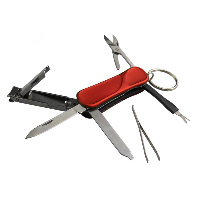 Kleine multifunctionele manicure tool rood (6 in 1) - Munkees