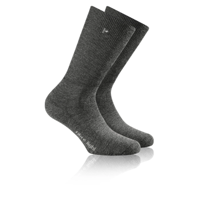 CHAUSSETTES FIBRE LIGHT SUPER ANTHRACITE - ROHNER