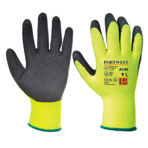Thermische Handschuhe mit Latexbeschichtung Gelb/Schwarz - Portwest