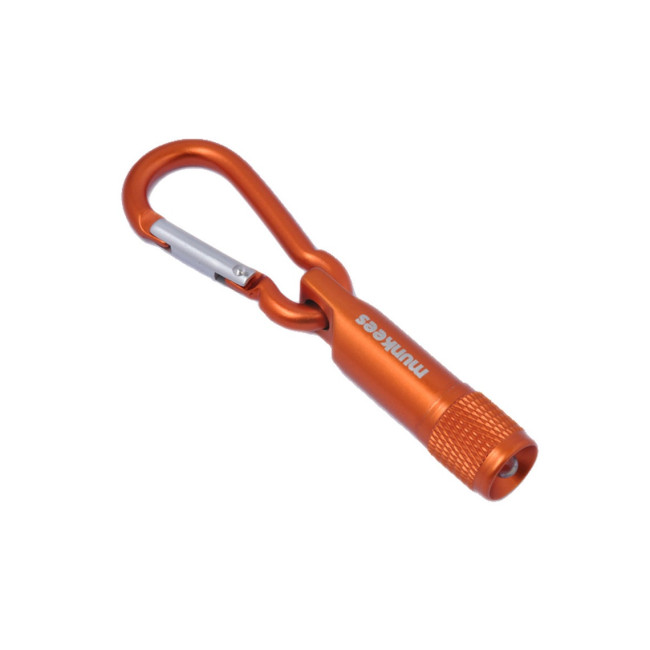 Mousqueton avec lampe de poche Orange - Munkees