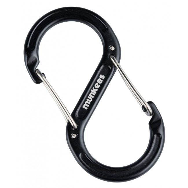 Mousqueton forgé en forme de S (80 mm) Noir - Munkees