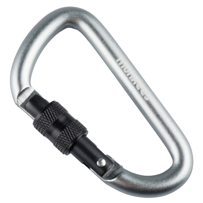 Karabijnhaak D-vorm schroefvergrendeling Grijs (8 x 80 mm) - Munkees