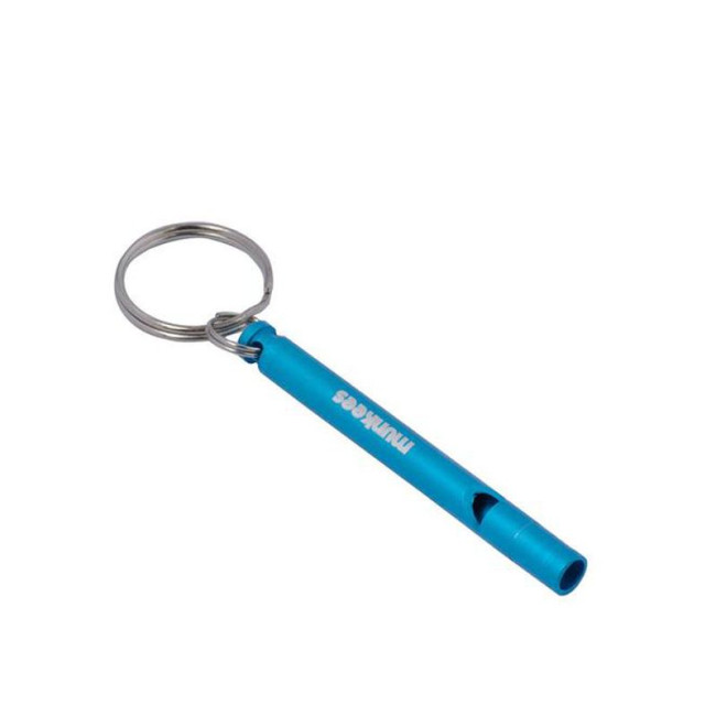 Dunne aluminium fluitje 70 mm Blauw - Munkees