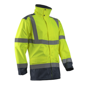 Parka pluie HV Kazan jaune et marine - Coverguard