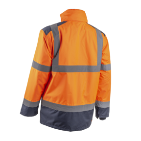 Parka pluie HV Kazan orange et marine - Coverguard