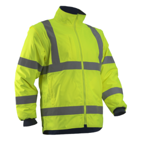 Parka przeciwdeszczowa polar HV Kazan żółta i granatowa - Coverguard