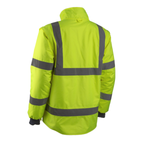 Parka pluie polaire HV Kazan jaune et marine - Coverguard