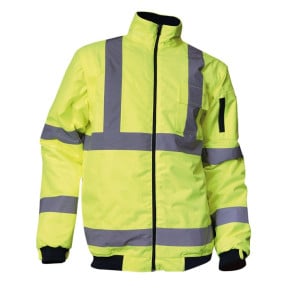 Parka 4en1 haute visibilité Jaune Fluo/Marine - PREVENTION - LMA