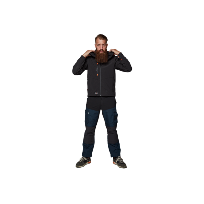 Kurtka Softshell czarna z kapturem POSEIDON - Herock