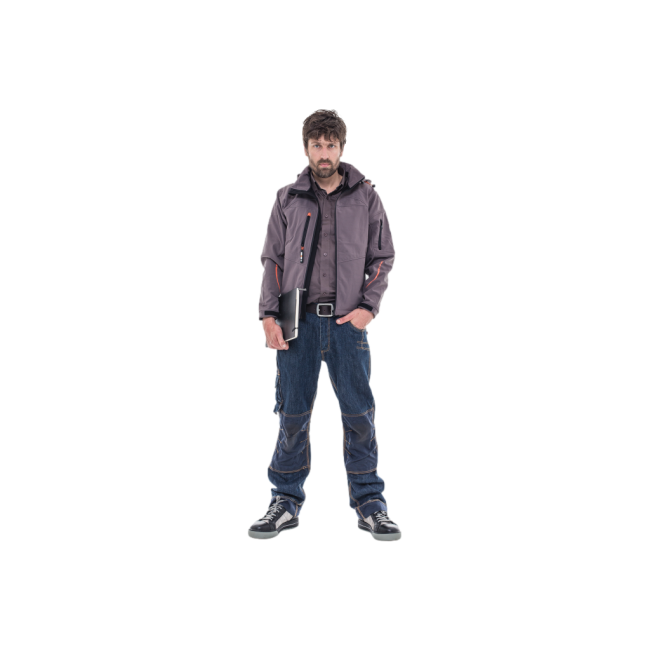 Veste Softshell grise à capuche - HEROCK