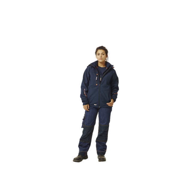 Veste Softshell imperméable bleu marine à capuche - HEROCK