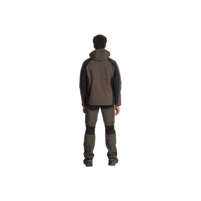 Softshell à capuche TRYSTAN Dark Kaki/Noir - Herock
