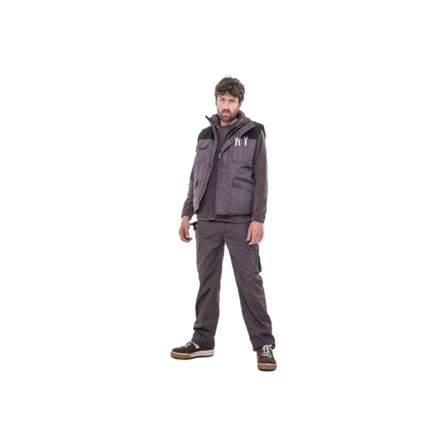 Gilet de travail Donar Gris et Noir - Herock