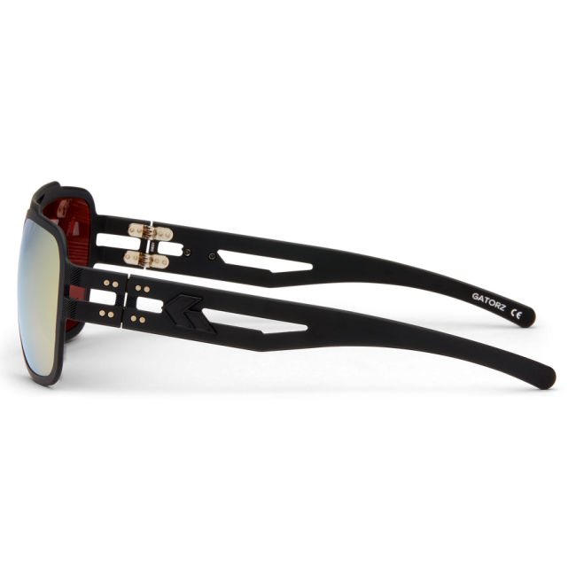 Stark Matte Blackout Brille mit gold verspiegelten polarisierten Gläsern - Gatorz