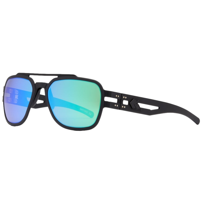 Stark Matte Blackout bril met gepolariseerde groene spiegelglazen - Gatorz