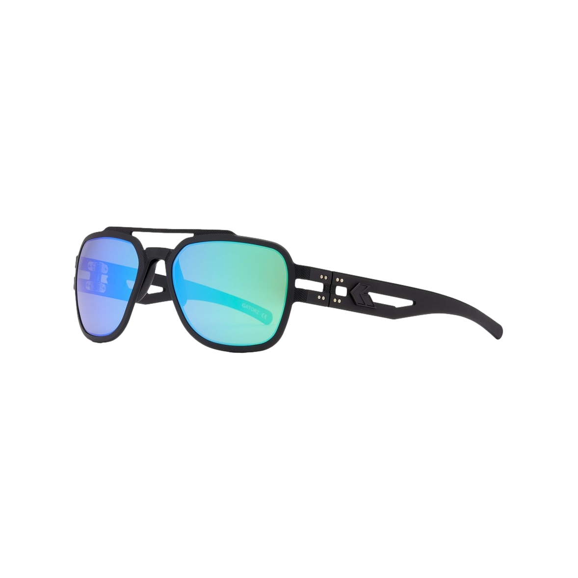Stark Matte Blackout Glasses with Green Polarized Lenses Gatorz