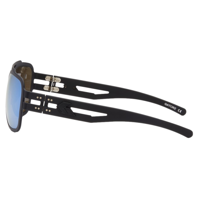 Okulary Stark Matte Blackout z polaryzowanymi soczewkami lustrzanymi niebieskimi - Gatorz