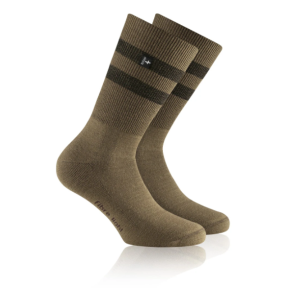 Chaussettes fibre light super kaki à rayures - Rohner