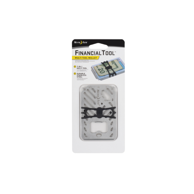 Carte multi-outils Financial Tool Multi-tool Wallet gris - Nite Ize
