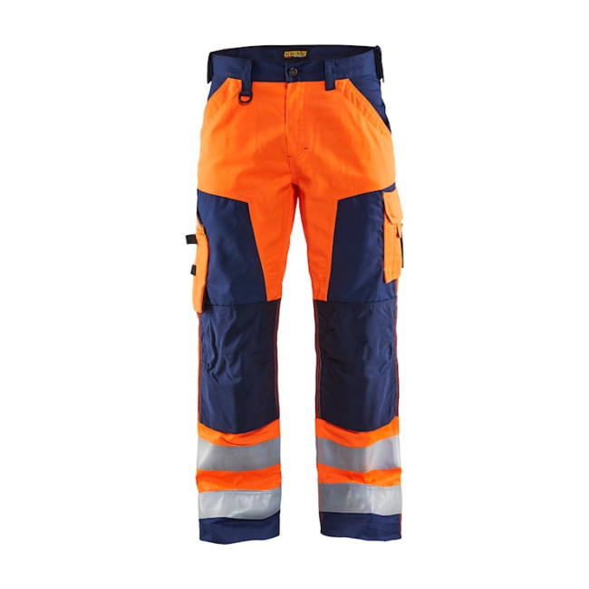 Pantalon artisan haute visibilité Orange fluo/Marine - Blaklader