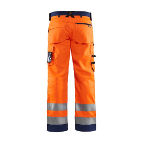 Pantalon artisan haute visibilité Orange fluo/Marine - Blaklader