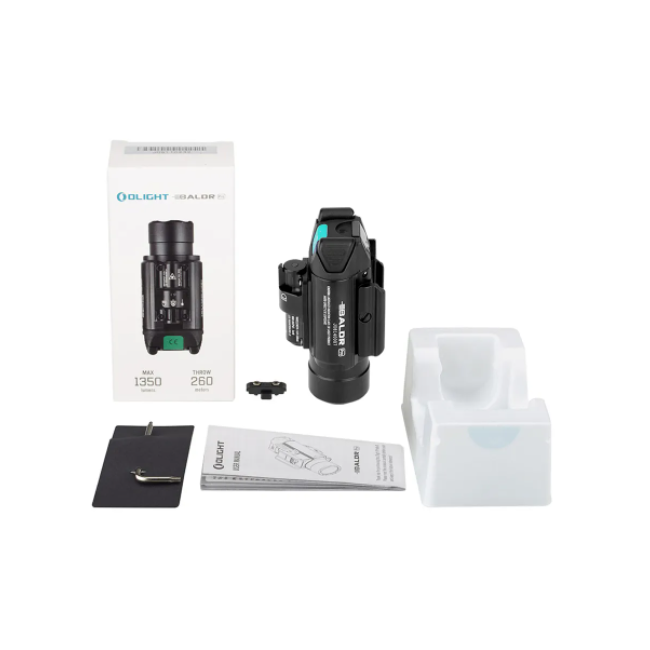 Lampe tactique Baldr Pro avec laser vert 1350 lumens noir - Olight