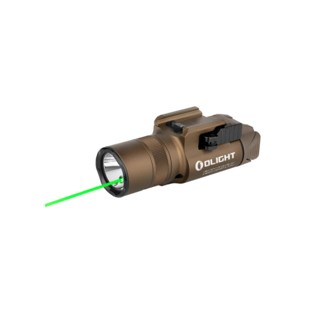 Taktische Lampe Baldr Pro R mit grünem Laser 1350 Lumen tan - Olight