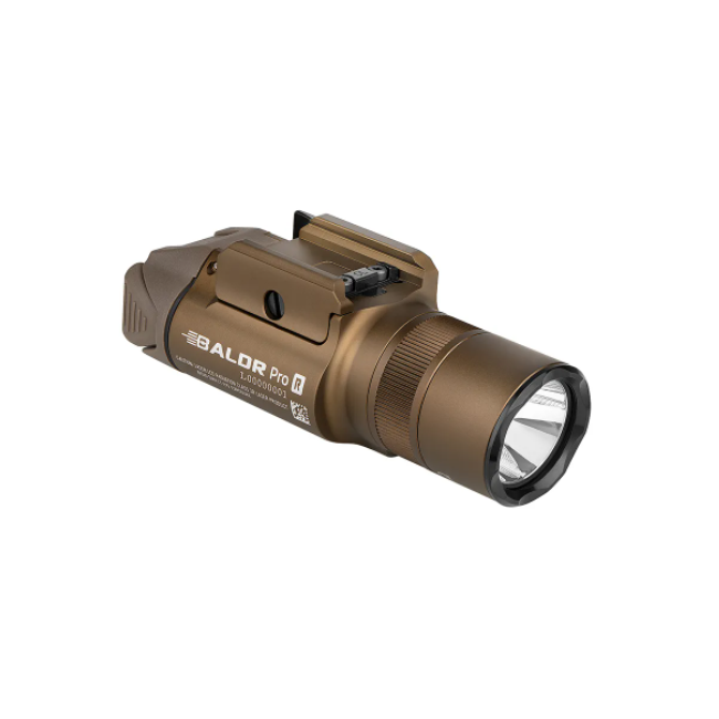 Lampe tactique Baldr Pro R avec laser vert 1350 lumens tan - Olight