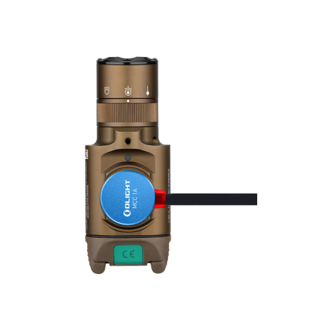 Lampe tactique Baldr Pro R avec laser vert 1350 lumens tan - Olight