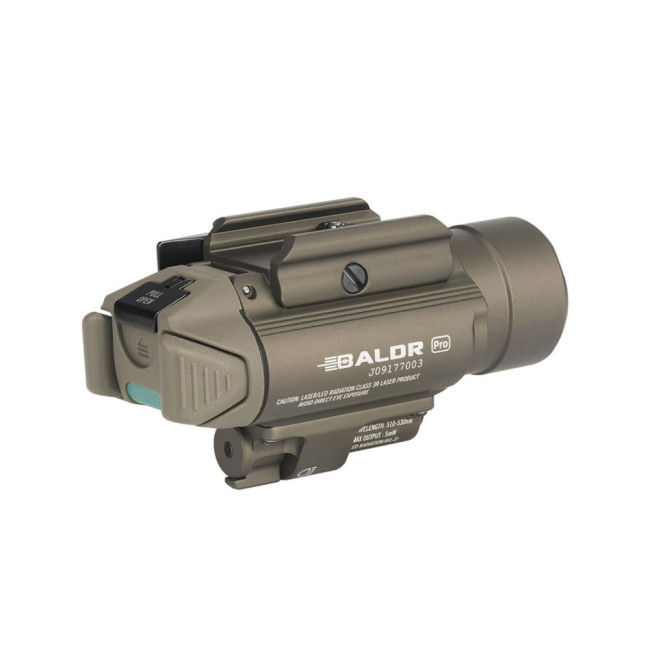 Latarka taktyczna Baldr Pro z zielonym laserem 1350 lumenów tan - Olight