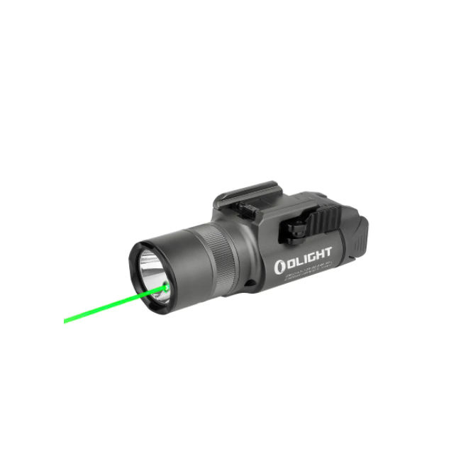 Lampe tactique Baldr Pro Ravec laser vert 1350 lumens gris métallisé - Olight