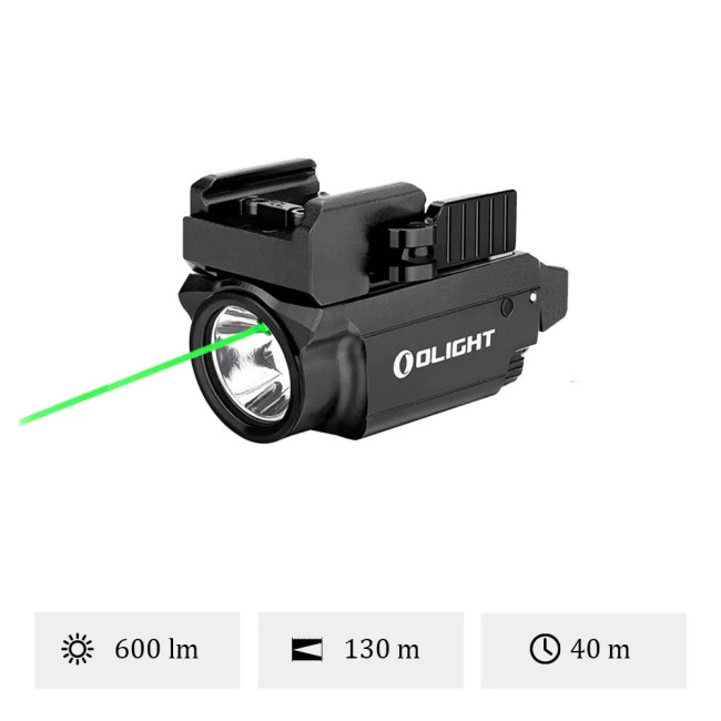 Grüner Laser-Taschenlampe Baldr Mini schwarz - Olight
