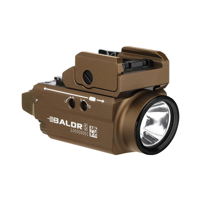 Schienenlampe 1913 mit grünem Laser Baldr S coyote - Olight