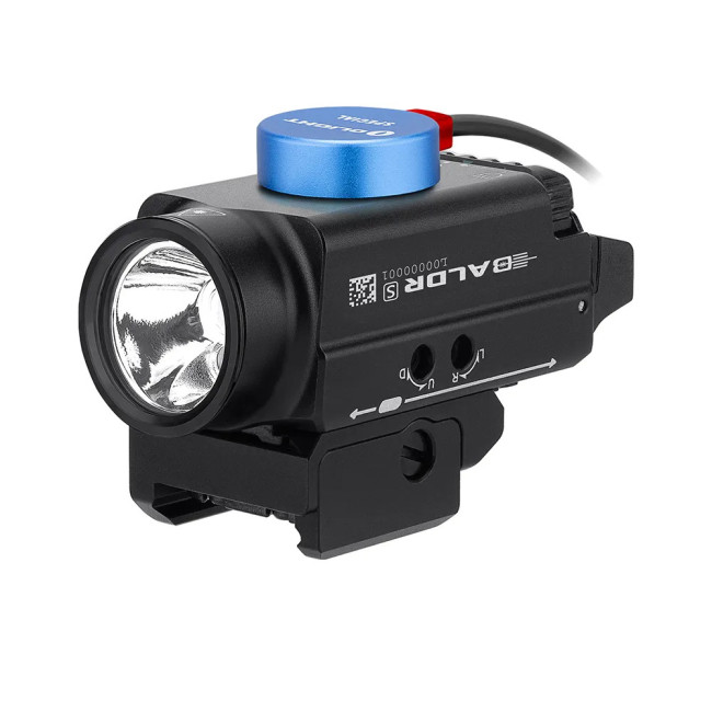 Lampe rail 1913 laser vert Baldr S noir - Olight
