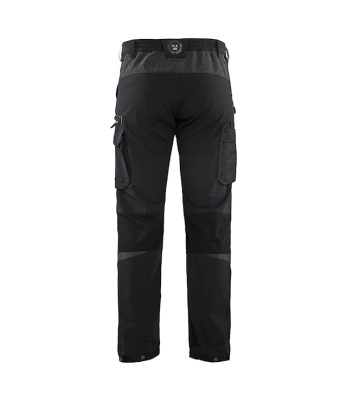 Pantalon maintenance stretch 4D Noir/Gris foncé - Blaklader