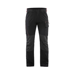 Pantalon maintenance stretch 4D Noir/Rouge - Blaklader