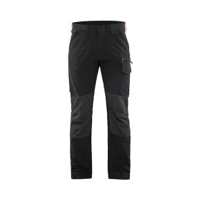 Pantalon maintenance stretch 4D Noir/Rouge - Blaklader