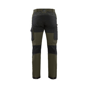 Spodnie konserwatorskie stretch 4D Zielony Khaki/Czarny - Blaklader