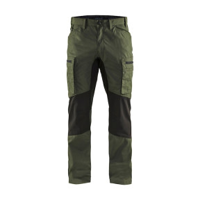 Pantalon maintenance +stretch Vert armée/Noir - Blaklader