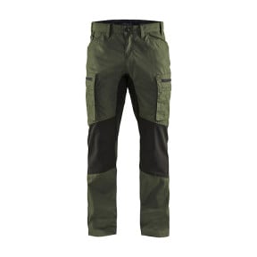 Pantalon maintenance +stretch Vert armée/Noir - Blaklader