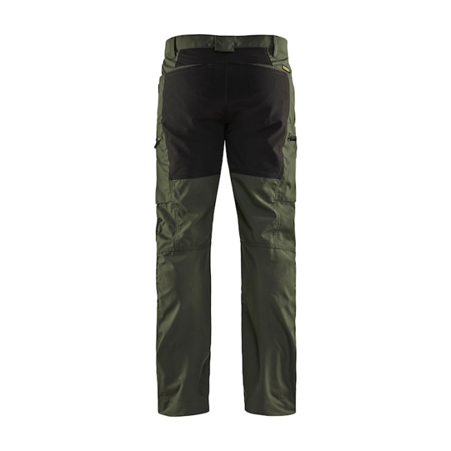 Pantalon maintenance +stretch Vert armée/Noir - Blaklader