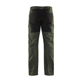 Pantalon maintenance +stretch Vert armée/Noir - Blaklader