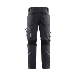 Pantalon X1900 artisan stretch 4D sans poches flottantes Gris Foncé/Noir - Blaklader