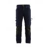 Pantalon X1900 artisan stretch 4D sans poches flottantes Marine foncé/Noir - Blaklader