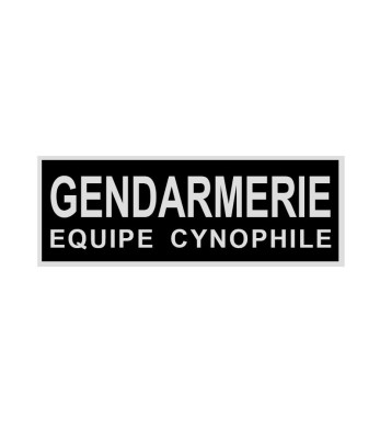 Bandeau Gendarmerie Equipe Cynophile inversé 3 x 10 cm - Patrol Equipements